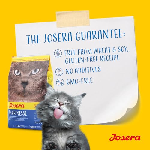 JOSERA Marinesse (3 x 400 g) Lachs, Kartoffel und Erbse als ausgesuchte Proteinquelle für anspruchtsvolle Katzen hypoallergenes Katzenfutter Super Premium Trockenfutter 3er Pack