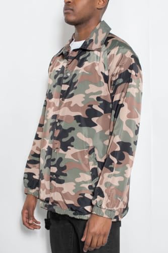 Image of WEIV GEAR Men's Full Zip Hooded Lightweight Windbreaker Anorak Jacket