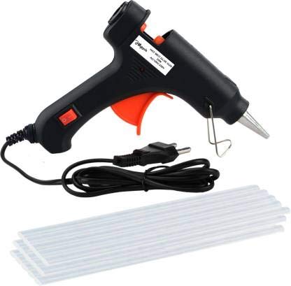 Hillgrove 20W Black Mini Hot Glue Gun With 15 Pcs Hot Melt Glue Stick for Craft, Art, Decoration Work Standard Temperature Corded Glue Gun (7 mm)-image-4