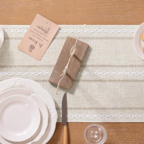 Socomi-Farmhouse-Table-Runner-60-inches-Macrame-Woven-Coffee-Table-Runner-Cotton-Rustic-Fall-Thanksgiving-Table-Runner-with-Tassels-for-Boho-Home-Decor-Living-Dining-Room-13×60-inches-Beige Socomi Farmhouse Table Runner 60 inches Macrame Woven Coffee Table Runner Cotton Rustic Fall Thanksgiving Table Runner with Tassels for Boho Home Decor Living Dining Room 13×60 inches Beige