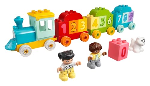 LEGO DUPLO Zahlenzug – Zählen Lernen – Spielzeug für Kleinkinder - Lernspielzeug für Kinder - Bunte Zahlenbausteine und 2 Spielfiguren – Kreatives Geschenk für Jungen & Mädchen ab 1 Jahr - 10954