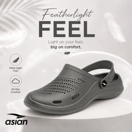 Image of ASIAN Men's AGC-11 Trendy Stylish Fashionable Clogs | Sandals with Lightweight Regular wear Casual Clogs with Ultra Soft & Flexibility Technology Clogs for Men's & Boy's