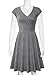 Lotusmile Ball Midi Dress, Women Lightweight Party Cocktail Swing Dress,XX-Large Dark Grey