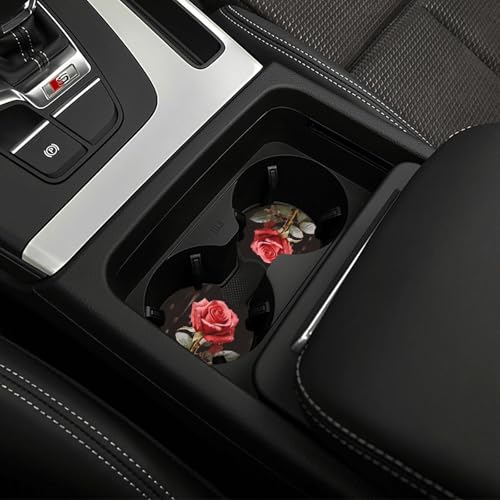 Portavasos para carro universales de caucho negro 2 piezas miniatura 6