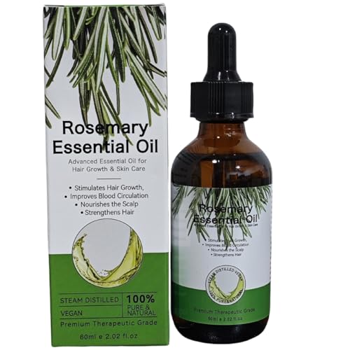 Rosemary Oil for Hair Growth, Organic Rosemary Hair Regrowth Essential Oil, Strengthen Hair Roots, Hair Loss Serum,Unisex Adult