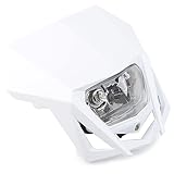 FSFY Headlight Head Lamp Light Fairing Mask Day Running Light Turn Signal Lights Hi/Lo For Kawasaki KLX XR CRF DRZ RMZ, Dual sport motorcycles, dirt bikes; naked motorcycle White: H4 12V 35W