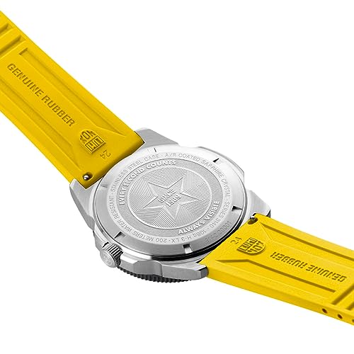 Luminox Rubber Pacific Diver Date Analog Dial Color Yellow Men Watch - Xs.3125, Yellow Band - Image 5