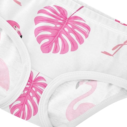 Fancy Toddler Girls Underwear 2t Cotton Girl Panties Cute Cute Pink Flamingos Leaves White Briefs Undies Kids4