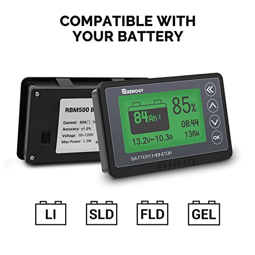 Renogy 500A Battery Monitor, Tester with Shunt, Battery Meter Power System - image 8