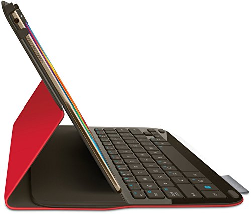 Logitech - Funda con teclado AZERTY para tableta Samsung Galaxy Tab S 10.5 (no incluida), color rojo