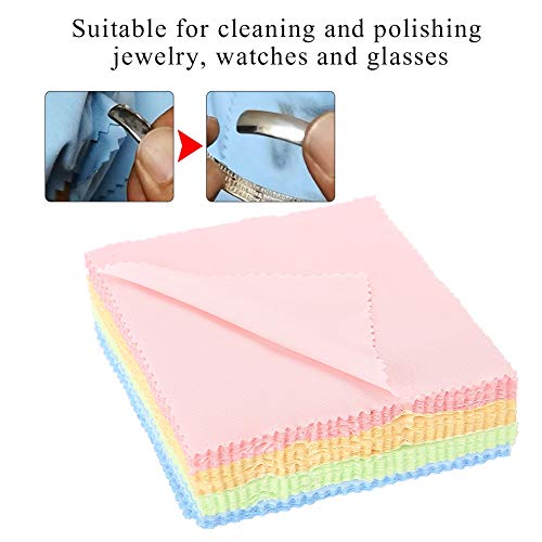Salmue 50 Sheet Jewelry Polishing Cleaning Cloth Jewelry Microfiber Cleaning Cloth For Wiping Sterling Silver Gold Platinum Brass And Glasses, Watchs #TOP3