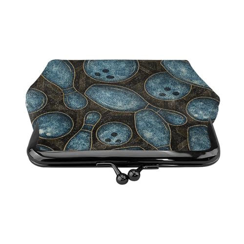 Pu Leather Buckle Coin Purse Bowling Ball Girls Kiss-Lock Change Purse Wallets2