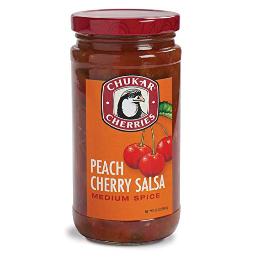 Chukar Cherries Peach Cherry Salsa - Sweet And Spicy Fruit Salsa Jar