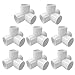 SELLERS360 4Way 1inch Tee PVC Fitting Elbow 1in - Build Heavy Duty PVC Furniture - PVC Elbow Fittings [Pack of 8]