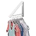 mDesign Colgador de ropa abatible para tendedero – Escuadra metálica para prendas...