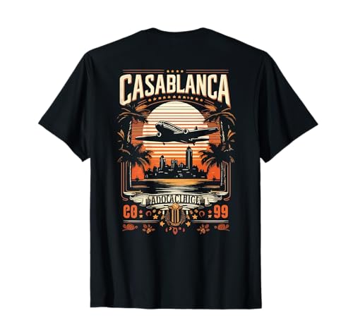 (En la Parte Posterior) Casablanca Skyline Camiseta