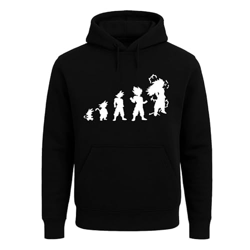 Darkwear Evolution Of Dragon Ball - Camisola com capuz para homem, Preto, XS