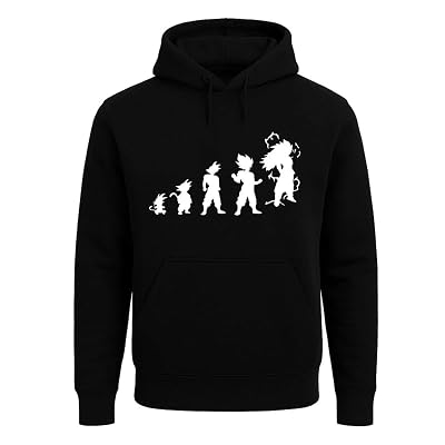 Darkwear Evolution Of Dragon Ball - Sudadera con capucha para hombre, Negro, L | Ya disponible en tu tienda friki favorita! En mundofriki.es!