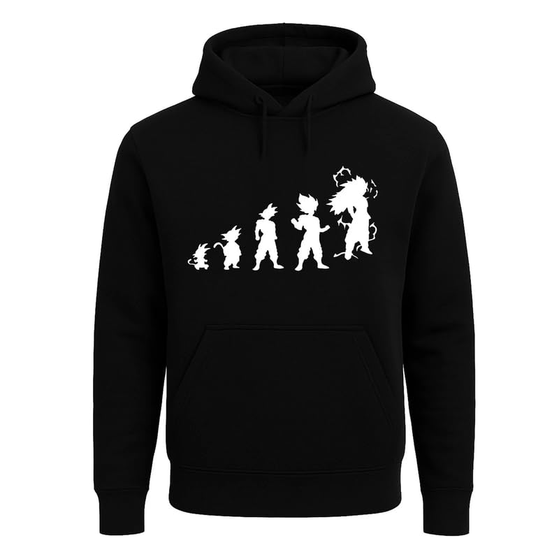 Darkwear Evolution Of Dragon Ball - Sudadera con capucha para hombre, Negro, 4XL