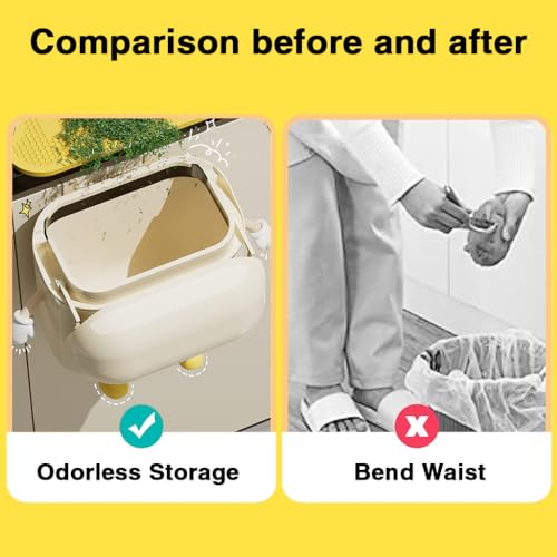 Image of HASTHIP Kitchen Waste Bin 9L Plastic With Lid, Hanging Mount