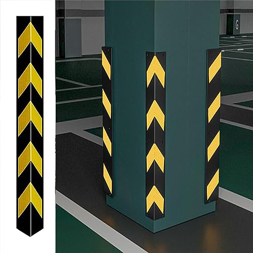 Garage Wall Protector Wall Corner Guards Garage Wall Guards for Car Front Bumper, Rubber Corner Shield Protection Bar Car Door Bumpers for Garage Pole Padding with Safety Strips, Garage Wall Padding (