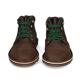 JIM GREEN Men's African Ranger Barefoot Boots Lace-Up Water Resistant Full Grain Leather Work or Hiking Boot (Houston Brown, 11.5)