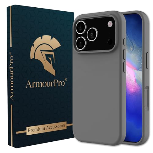 Image of ArmourPro Silicone Back Case for iPhone 17 Pro Max, Soft-Touch Case | Gray