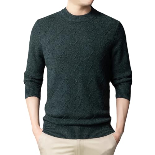 Pull homme col rond Kelsiop anti-froid en pure laine épaisse pour ne plus grelotter en hiver