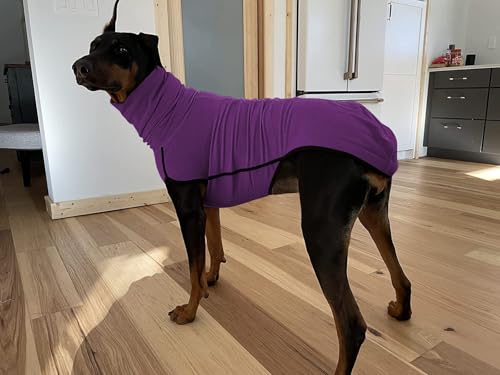 Imily Bela Hundepullover Fleece Rollkragen Hundemantel Warmer Weste Pullover Outdoor Hundejacke Winterkleidung für Kleine Mittel Große Hunde,Lila,M