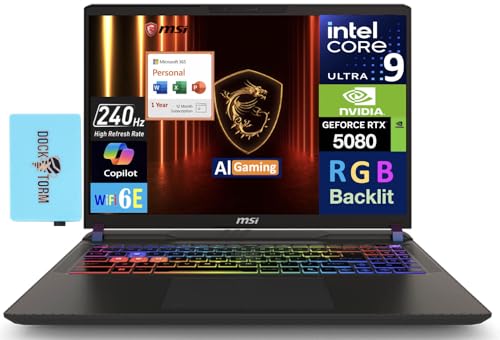 MSI Vector AI Q[~Om[gp\R 16C` 240Hz WQXGA fBXvC (Intel Ultra 9-275HX, GeForce RTX 5080 16GB, 16GB DDR5, 8TB PCIe SSD, Win 11