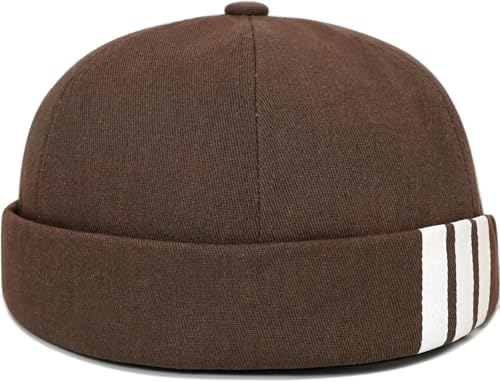 Image of Dome Brimless Hats for Women Men Beanie Docker Cap Sailor Skull Cap