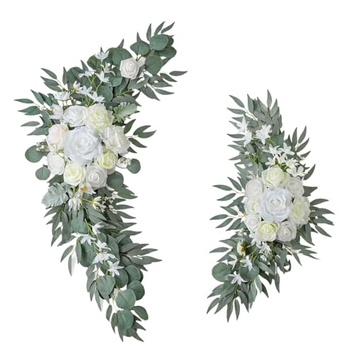 Composition soie fleurs arche mariage pour décoration de réception