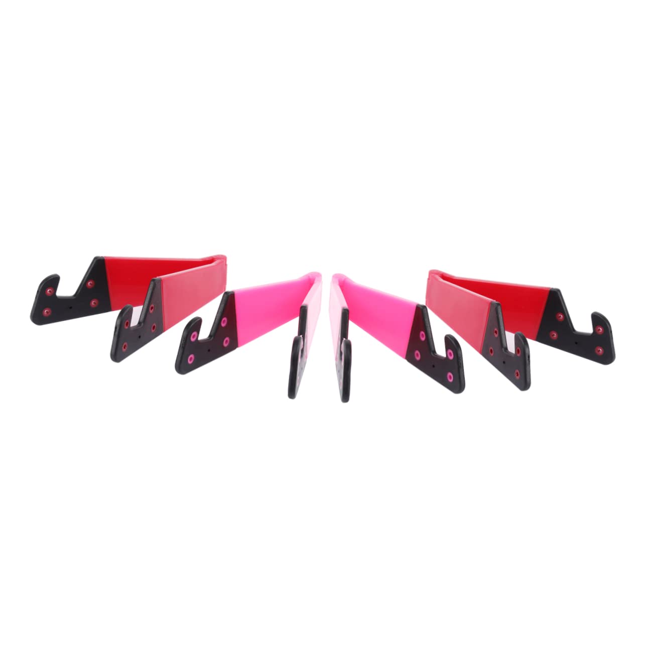 FELTECHELECTR 4pcs Shape Foldable Phone Tablet Holder Sturdy Desktop Phone Mount Magnetic Stand for Desk Portable and Random
