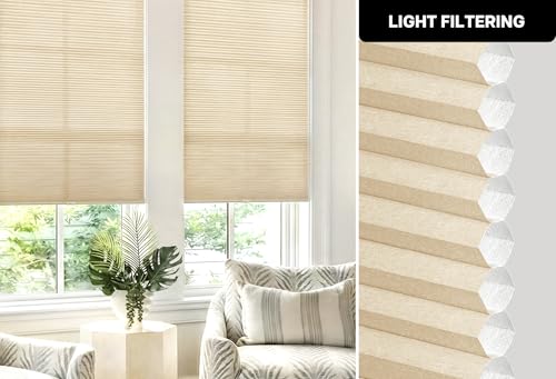 Persianas plisadas para ventanas LazBlinds, estor sin cordón para crear un salón acogedor 5