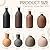 Ferrochef 8 Pcs Ceramic Vase Set Home Decor Rustic Modern Farmhouse Neutral Boho Pottery Terracotta Vases for Pampas Grass Bouquet Dried Fresh Flowers, Shelf, Entryway Bedroom Minimalism Decor