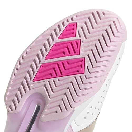 adidas Women's Adizero Ubersonic 5 Tennis, White/Ash Pearl/Lucid Pink, 8 by adidas - Used condition - Image 3