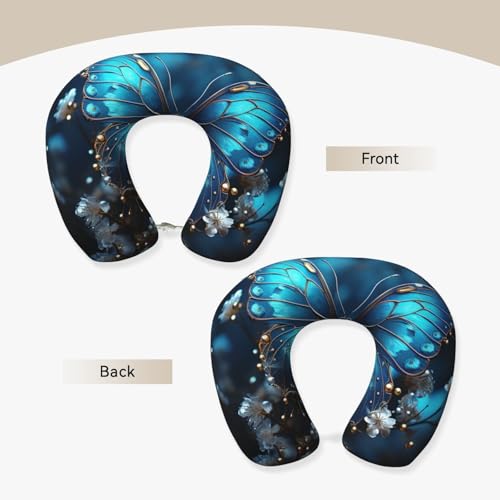 Almohada de espuma viscoelástica para cuello viaje miniatura 2
