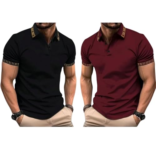 Image of GRECIILOOKS Tshirt for Man | Polycotton Regular Fit Half Sleeve Mens Tshirt | Polo Casual T Shirt for Man | Perfect for Golf, Travel & Outdoor Casual Look