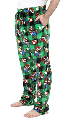 Nintendo Mens Mario Pajamas, Video Game Pajama Pants, Mario Kart Pajamas for Adults, Mario Bros Pajama Pants, S-XL2