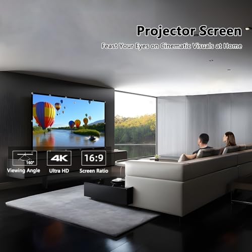 Pantalla portátil para proyector 150 pulgadas 16:9 HD plegable miniatura 5