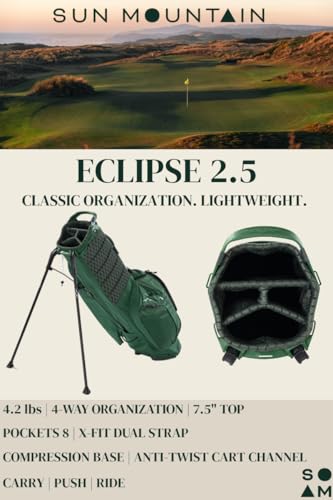 Sun Mountain 2025 Eclipse E-2.5 4-Way Stand Bag, Men's, Black