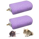 2 pezzi cincillà lava ledge, piattaforma per arrampicata su roccia, piccoli animali da masticare, accessori per piccoli animali domestici, per scoiattolo, cincillà, criceto, pappagallo (viola, 5,1 x