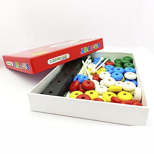Image of Educational Abacus Toy Tool for Kids to Early Math Montessori Learning Education Toys Manipulatives Counting Skills Mathematics Game Learn to Count, Add & Subtract with Colourful Beads