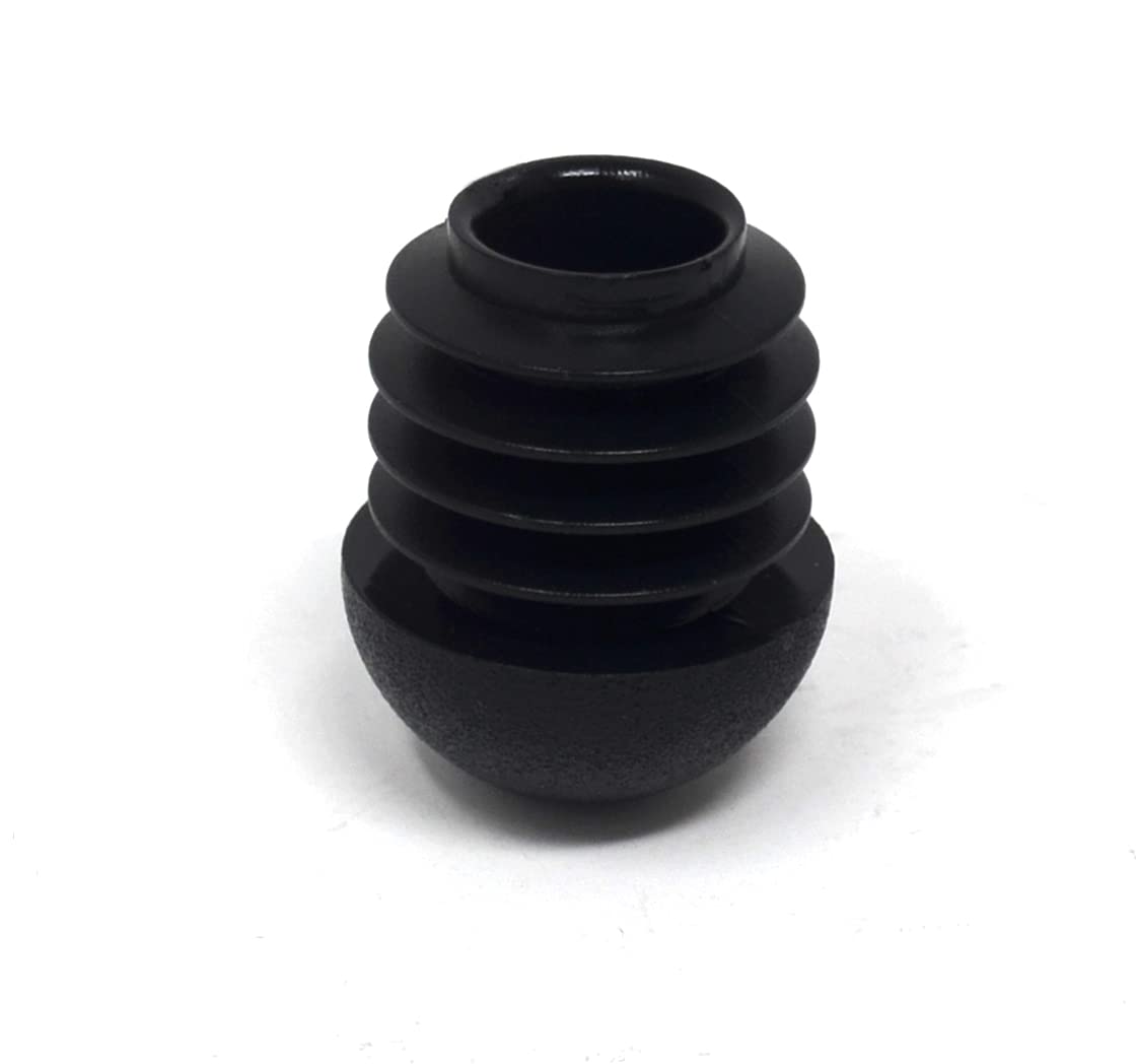 Design61 8 tappi lamellari per tubi rotondi con testa a sfera, diametro 20 – 20,5 mm, colore nero
