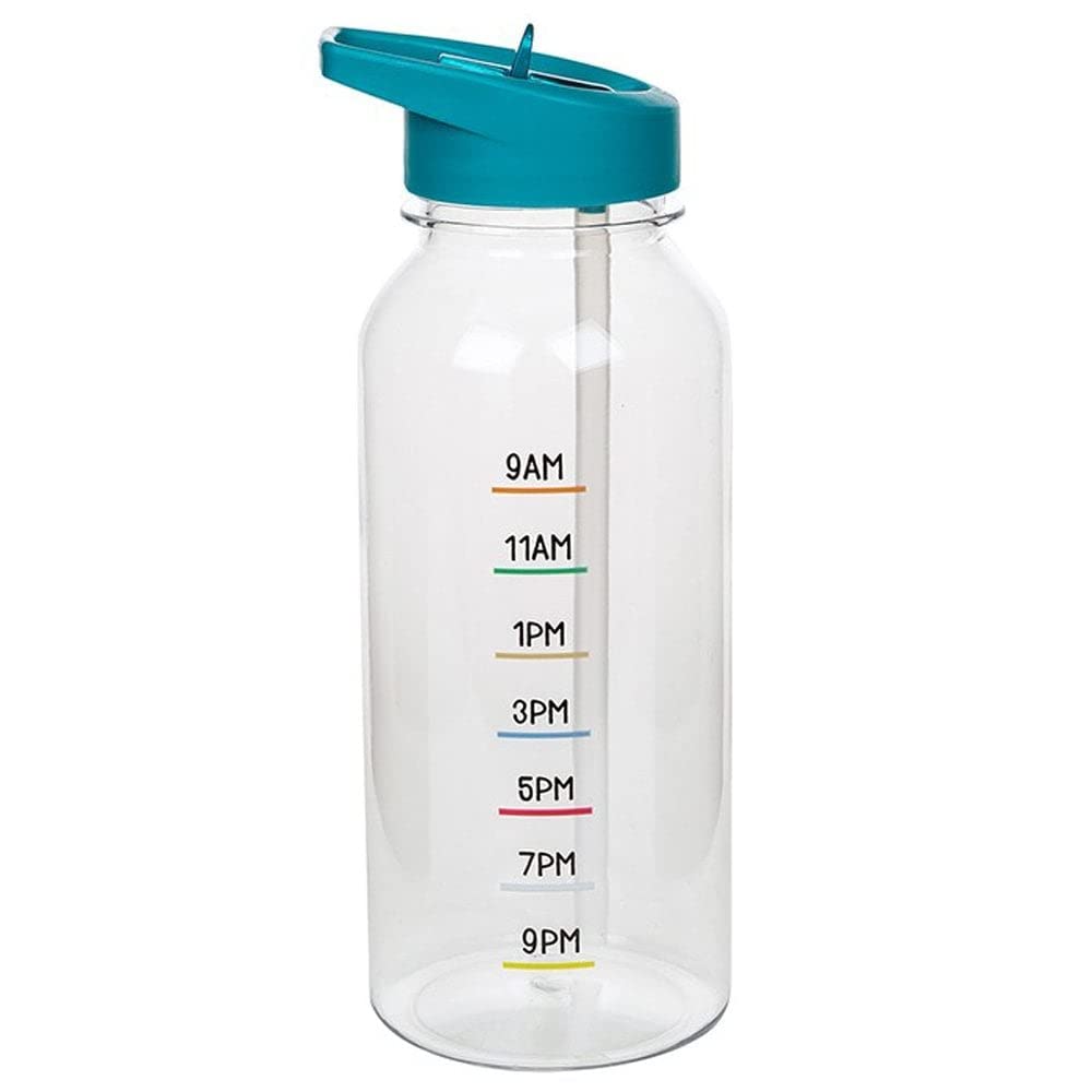 HOX 1 Litre Reusable Plastic PP Water Bottle – Leak-Proof, BPA-Free, Lightweight & Durable for Sports, Gym, Hiking & Travel - Water Tracker