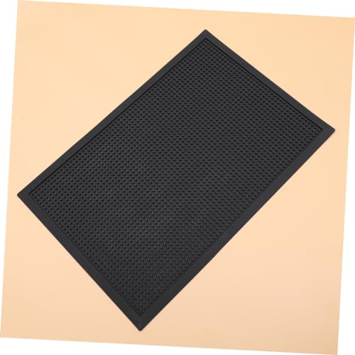 Tapis d'entrée antidérapant noir pour maison et bureau 60x40 cm