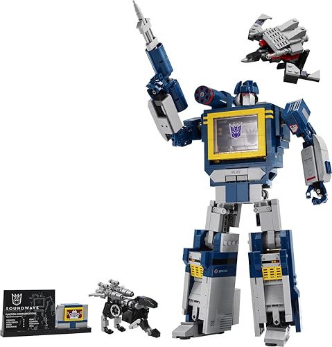 Image of LEGO Icons Transformers: Soundwave Model Kit, Home and Office Decor Building Set for Adults 10358