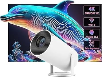 New Android 11 Native Resolution Projector for Home 4K 3500 Lumen (300 ANSI) 5G WiFi Bluetooth Inbuilt Netflix YouTube PrimeVideo Hotstar 3W Speaker HDMI Display (White)