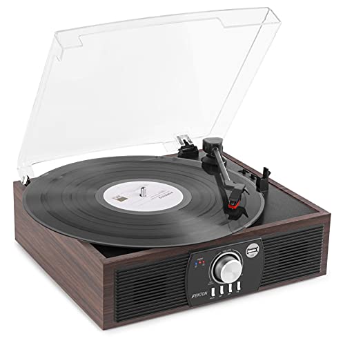 Fenton RP175DW Platine Vinyle Bluetooth – Noir/Bois, Tourne Disque avec Haut-parleurs intégrés, adaptée pour disques 33, 45 et 78 Tours, Fonction d’enregistrement mp3 Via USB - Les Beatles, Paul McCartney, John Lennon, RIngo Starr, George Harrison Fenton RP175DW Platine Vinyle Bluetooth - Noir/Bois, Tourne Disque avec Haut-parleurs intégrés, adaptée pour disques 33, 45 et 78 Tours, Fonction d'enregistrement mp3 Via USB