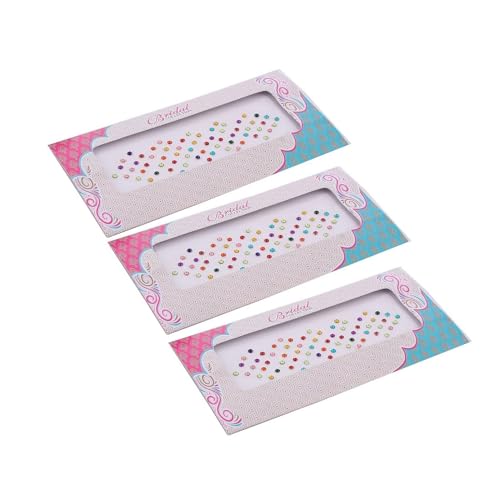 Image of VAMA Rhinestone Multi Color Crystal Stone Bindi kumkum Sticker Diamond Cut Kundan Multicolour bindiya Bindis Set for Women (10 Cards)